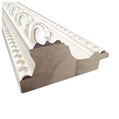 Opera Off White Wood Non-beveled On The Door Mirror Full Length Mirror