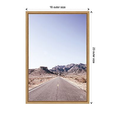 Dusty Desert Dreams Road By Nathan Larson Framed Canvas Wall Art Print