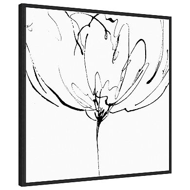Whisper 2 (flower) By Lesia Binkin Framed Canvas Wall Art Print