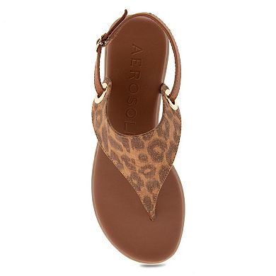 Aerosoles Conclusion Women's Cheetah Print Thong Sandals