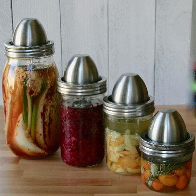 Chouami Fermentation Lid Stainless Steel Fermenting Lid For Use With Le Parfait Glass Jars