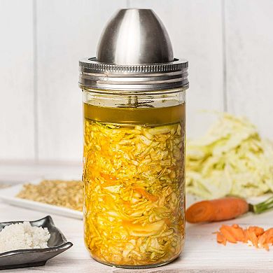 Chouami Fermentation Lid Stainless Steel Fermenting Lid For Use With Le Parfait Glass Jars