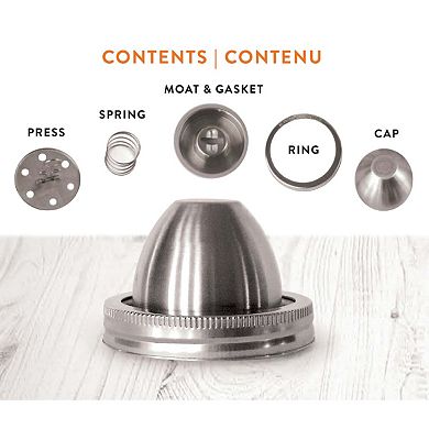 Chouami Fermentation Lid Stainless Steel Fermenting Lid For Use With Le Parfait Glass Jars