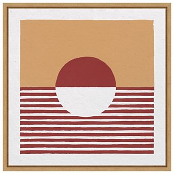 Reflection Iv Red Yellow By Moira Hershey Framed Canvas Wall Art Print