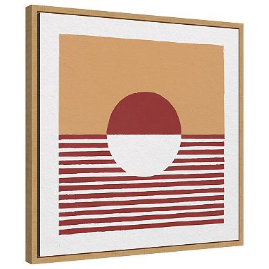 Reflection Iv Red Yellow By Moira Hershey Framed Canvas Wall Art Print