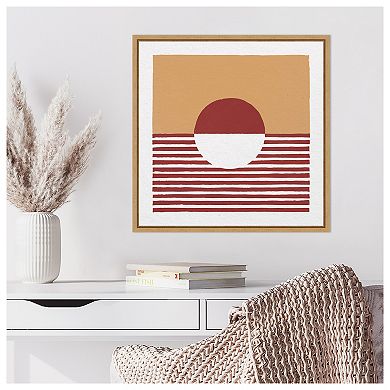Reflection Iv Red Yellow By Moira Hershey Framed Canvas Wall Art Print