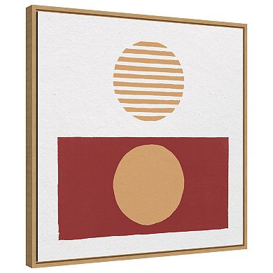 Reflection Ii Red Yellow By Moira Hershey Framed Canvas Wall Art Print