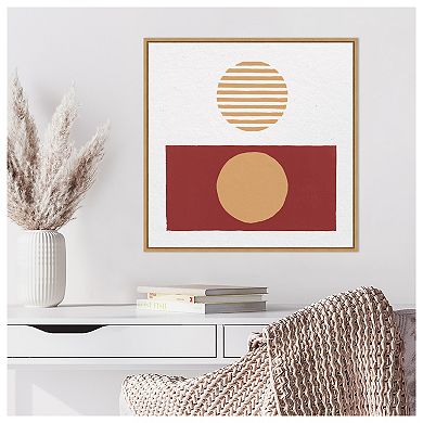 Reflection Ii Red Yellow By Moira Hershey Framed Canvas Wall Art Print