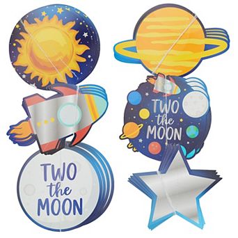 24 pc Hanging Space Decorations For Space Themed Party Supplies, 6-8 In