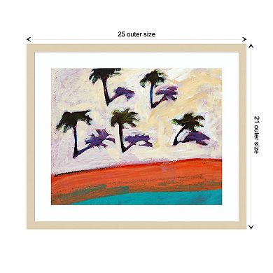 Palmtrees I By Paul Powis Wood Framed Wall Art Print