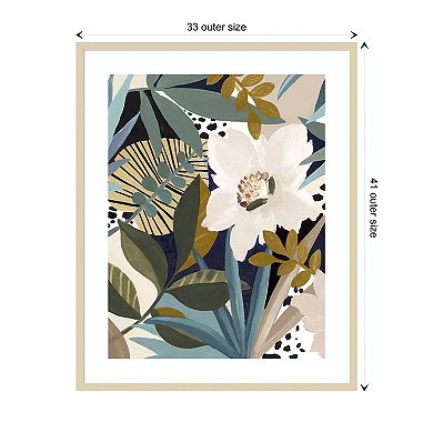 Floral Symphony I By Eva Watts Wood Framed Wall Art Print