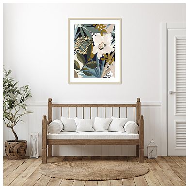 Floral Symphony I By Eva Watts Wood Framed Wall Art Print
