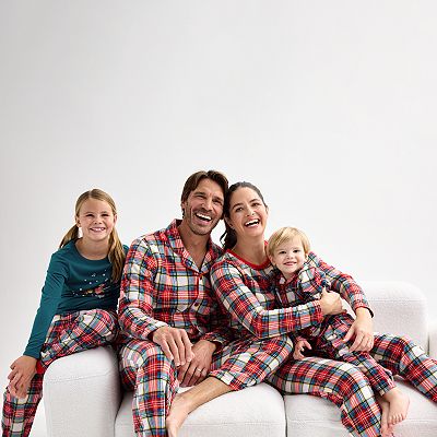 Toddler Girl Jammies For Your Families Jingle Bell Rock Plaid Nightgown Matching Doll Gown