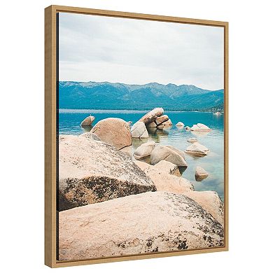 Lake Tahoe Dreams By Sonja Quintero Framed Canvas Wall Art Print