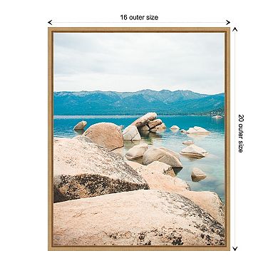 Lake Tahoe Dreams By Sonja Quintero Framed Canvas Wall Art Print