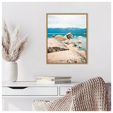Lake Tahoe Dreams By Sonja Quintero Framed Canvas Wall Art Print