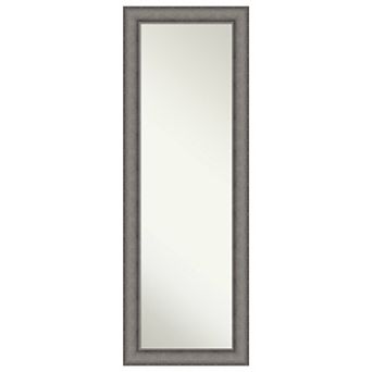 Burnished Concrete Wood Non-beveled On The Door Mirror Full Length Mirror