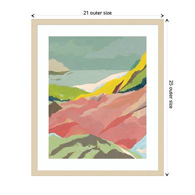 Candy Coast Ii (mountains) By Jacob Green Wood Framed Wall Art Print