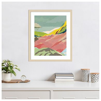 Candy Coast Ii (mountains) By Jacob Green Wood Framed Wall Art Print