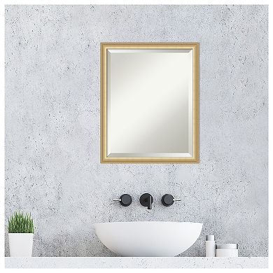 Florence Gold Beveled Framed Bathroom Wall Mirror
