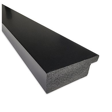 Brushed Black Non Beveled Full Length Floor Leaner Mirror