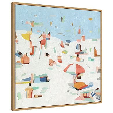 Summer Confetti Iii By Emma Scarvey Framed Canvas Wall Art Print