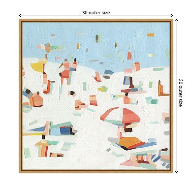 Summer Confetti Iii By Emma Scarvey Framed Canvas Wall Art Print