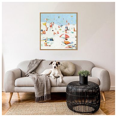 Summer Confetti Iii By Emma Scarvey Framed Canvas Wall Art Print