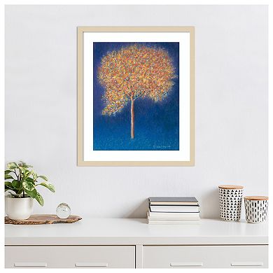 Tree In Blossom By Peter Davidson Wood Framed Wall Art Print