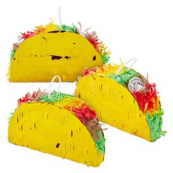 3 Mini Taco Party Favors Pinatas For Cinco De Mayo Fiestas