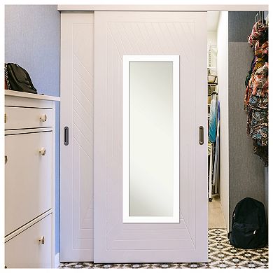 Basic Narrow Wood Non-beveled On The Door Mirror Full Length Mirror