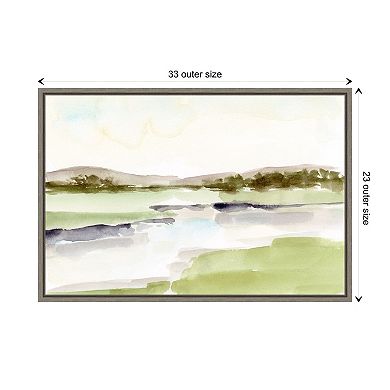 Lake Horizon I By Ethan Harper Framed Canvas Wall Art Print
