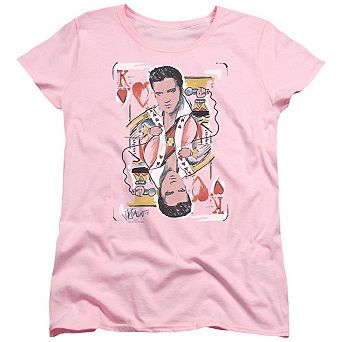 Elvis Presley King Of Hearts Short Sleeve Womens Tee
