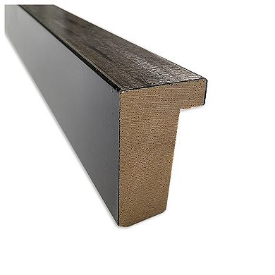 Imprint Pewter Non-beveled Wood Bathroom Wall Mirror