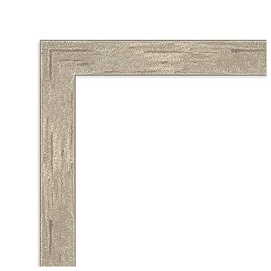 Imprint Pewter Non-beveled Wood Bathroom Wall Mirror