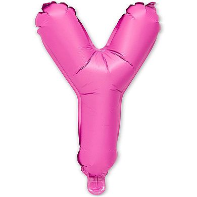 Happy Birthday Pink & Purple Letters 16" Balloons Banner For Party Decorations