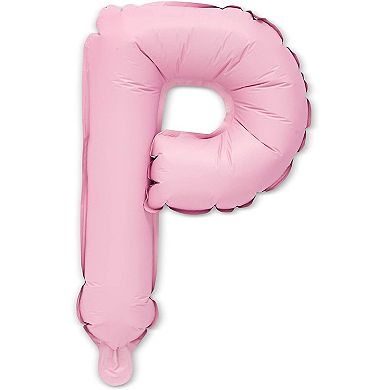 Happy Birthday Pink & Purple Letters 16" Balloons Banner For Party Decorations