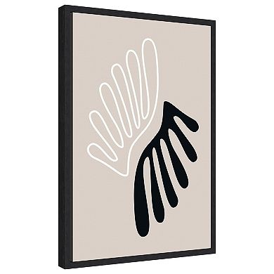 The Leaf 1 By Design Fabrikken Framed Canvas Wall Art Print