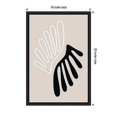 The Leaf 1 By Design Fabrikken Framed Canvas Wall Art Print