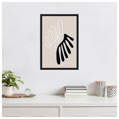 The Leaf 1 By Design Fabrikken Framed Canvas Wall Art Print
