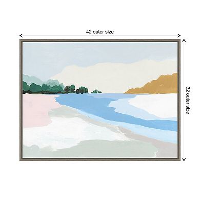 Soft Coastal Ii By Isabelle Z Framed Canvas Wall Art Print
