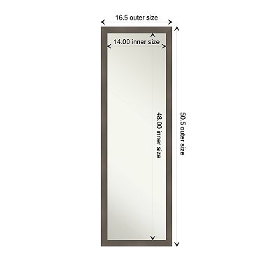 Edwin Wood Non-beveled On The Door Mirror Full Length Mirror