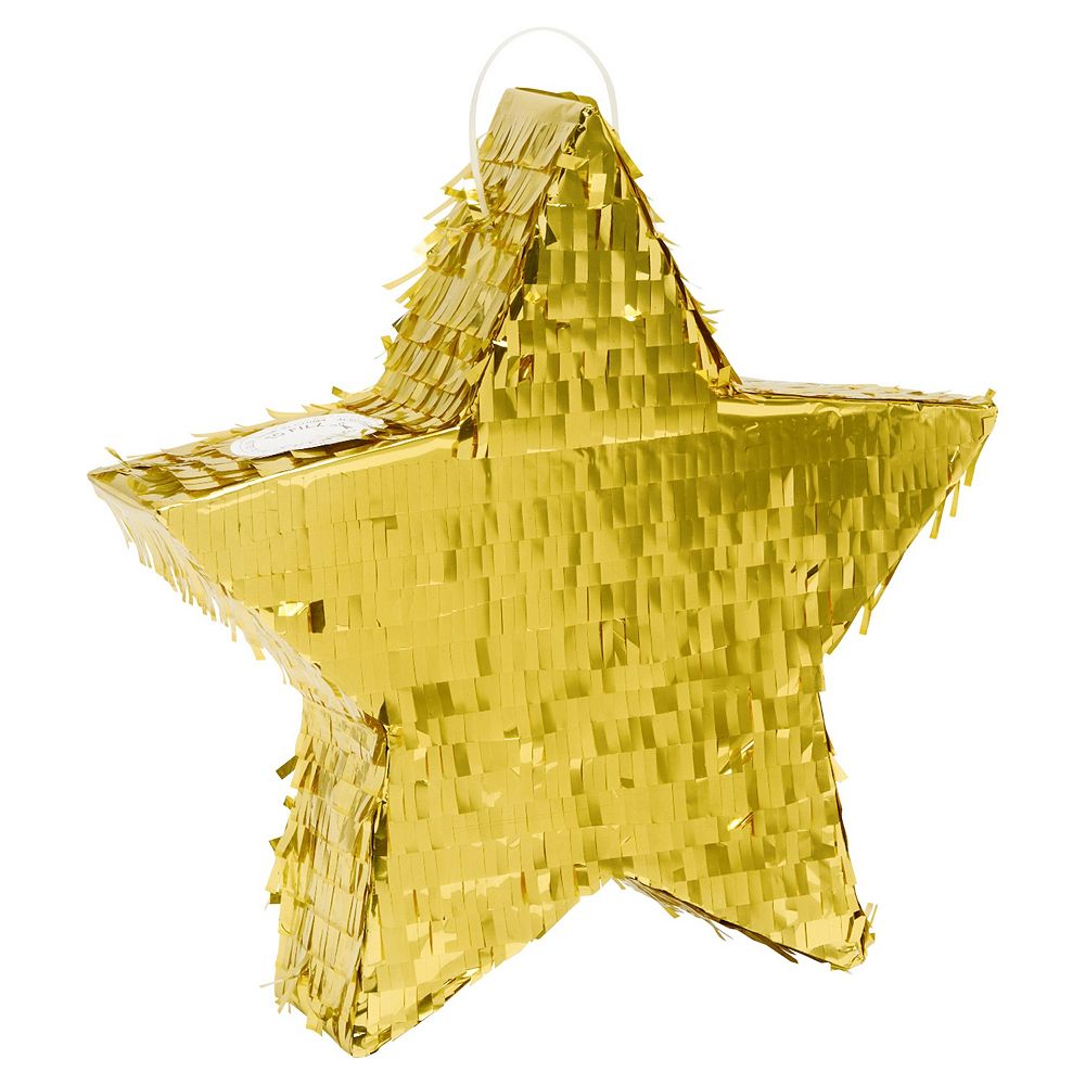 Small Gold Star Pinata For Kids Birthday, Gender Reveal Party ...
