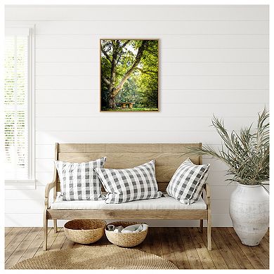 A Place To Ponder (tree) By Matt Marten Framed Canvas Wall Art Print