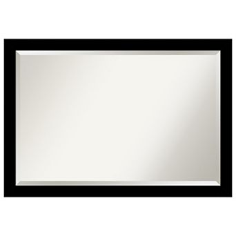 Brushed Black Beveled Framed Bathroom Wall Mirror