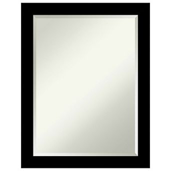 Brushed Black Beveled Framed Bathroom Wall Mirror