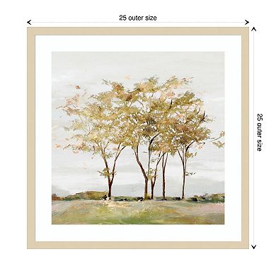 Golden Acre Wood (trees) By Isabelle Z Wood Framed Wall Art Print