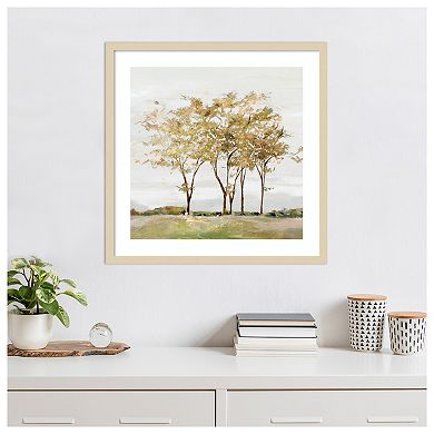 Golden Acre Wood (trees) By Isabelle Z Wood Framed Wall Art Print