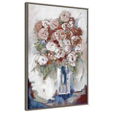 Rose Gold Blossoms By Mary Parker Buckley Framed Canvas Wall Art Print