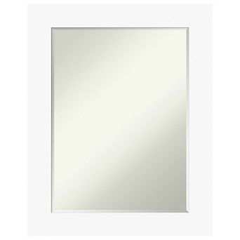 Basic Petite-bevel Wood Bathroom Wall Mirror